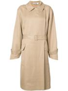 Jil Sander - Belted Trench Coat - Women - Linen/flax/viscose - 38, Brown, Linen/flax/viscose