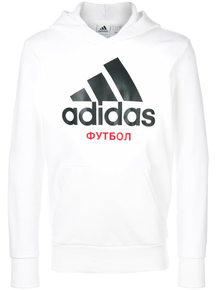 Gosha Rubchinskiy Logo Print Hoodie - White
