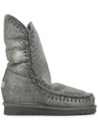 Mou Metallic Snow Boots - Grey