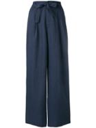 Pas De Calais Pleated Wide Leg Trousers - Blue