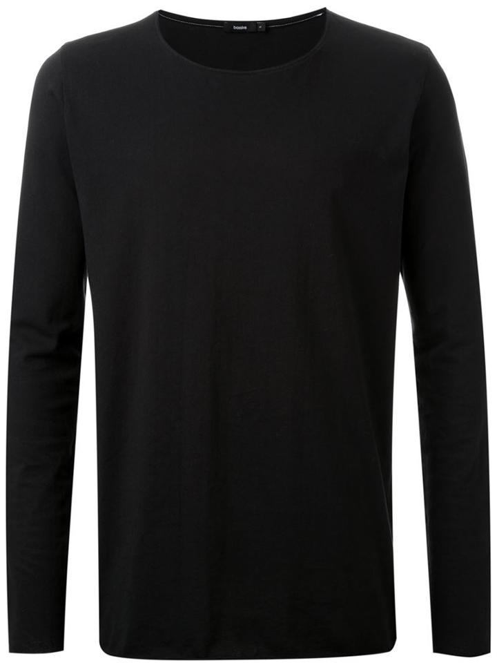 Bassike Long-sleeve T-shirt, Men's, Size: Medium, Black, Organic Cotton