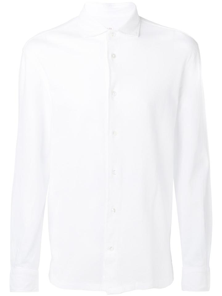 Barba - Narrow Collar Shirt - Men - Cotton - 41, White, Cotton