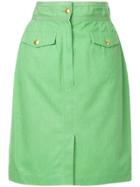 Chanel Vintage Multi Pocket Skirt - Green
