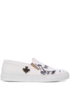 Mr & Mrs Italy White Slip On Sneakers