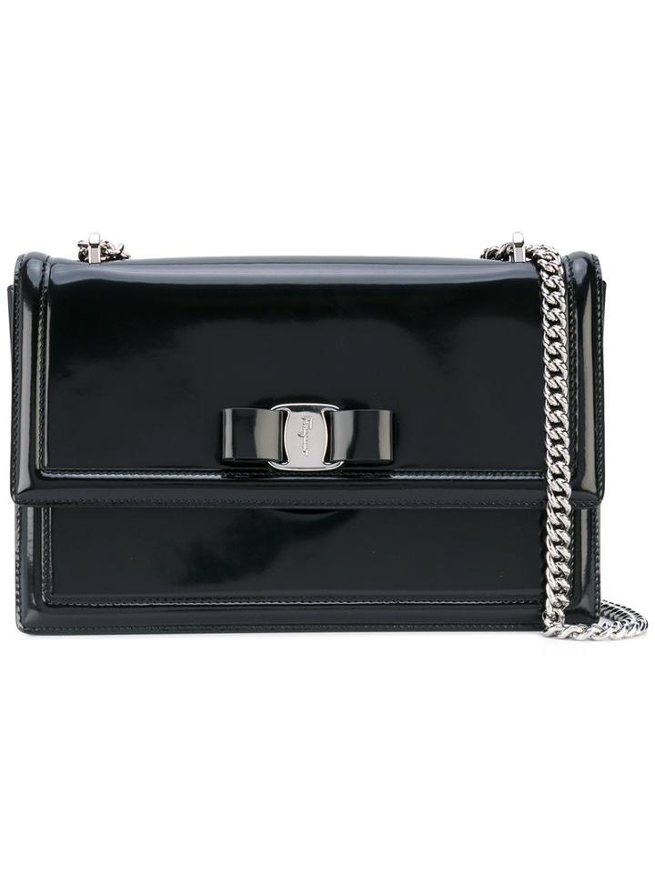 Salvatore Ferragamo - Vara Shoulder Bag - Women - Calf Leather - One Size, Black, Calf Leather