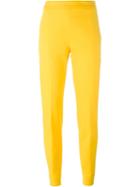 Moschino Slim Fit Trousers, Women's, Size: 48, Yellow/orange, Cotton/other Fibres
