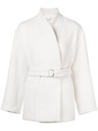 Iro Belted Single Breasted Coat - White