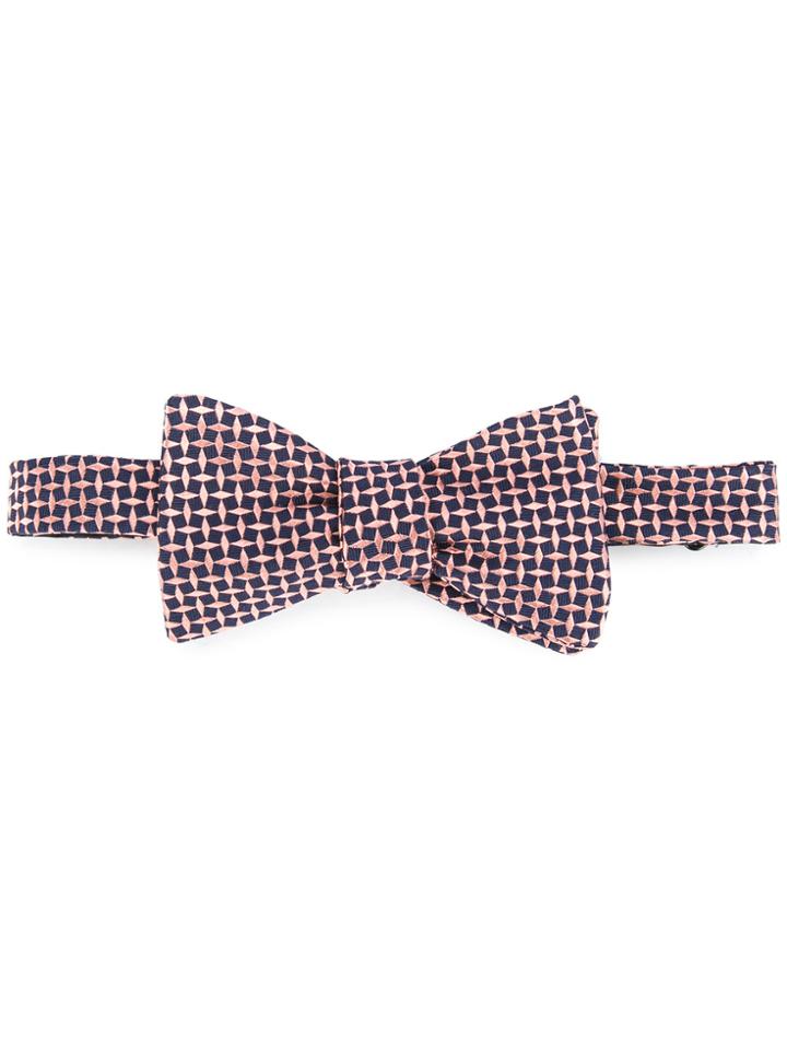 Gieves & Hawkes Embroidered Bow Tie - Black