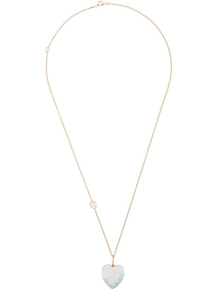 Moritz Glik Heart Pendant With Paraiba Tournalines And Opals - Rose