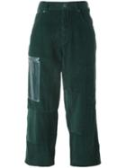 Mm6 Maison Margiela Five Pocket Trousers, Women's, Size: 46, Green, Cotton/pvc