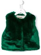 Hucklebones London Faux Fur Gilet, Girl's, Size: 10 Yrs, Green