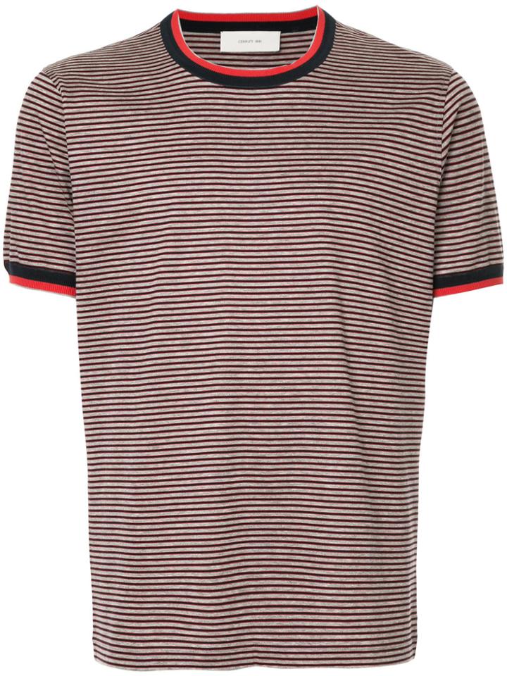 Cerruti 1881 Contrast Stripe T-shirt - Grey