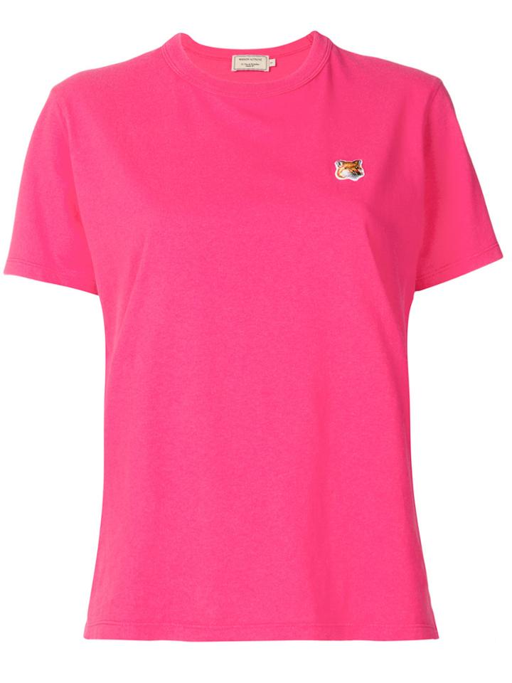 Maison Kitsuné Logo Patch T-shirt - Pink & Purple