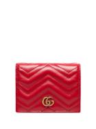 Gucci Marmont Gg Card Holder - Red