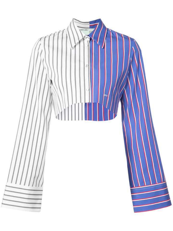 Off-white Cropped Shirt - Blue