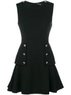 Alexander Mcqueen Buttoned Mini Dress - Black