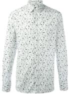 Lanvin Footstep Print Shirt, Men's, Size: 39, White, Cotton