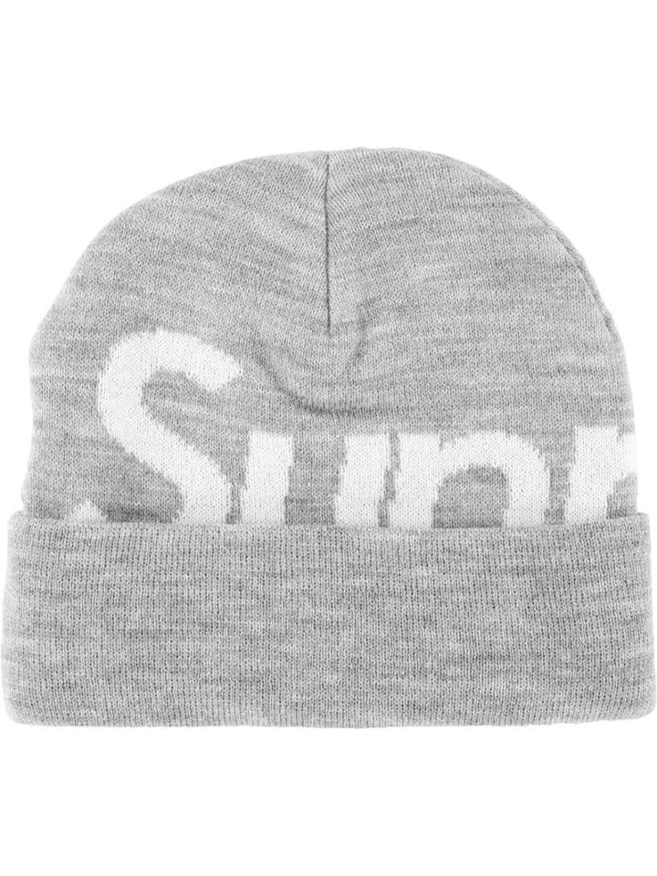 Supreme Logo Beanie - Grey