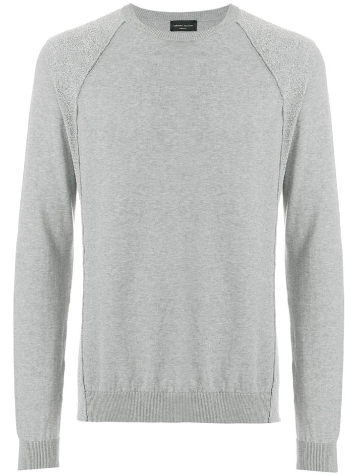 Roberto Collina Ribbed Detail Sweater - Grey