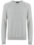 Roberto Collina Ribbed Detail Sweater - Grey