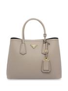 Prada Large Double Tote Bag - Grey