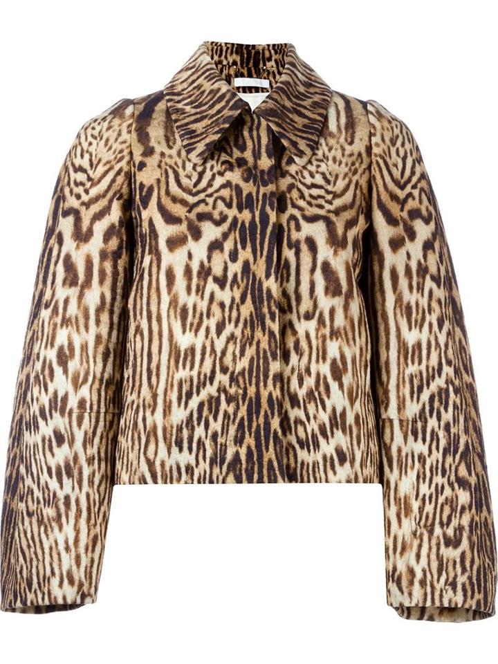Chloé Leopard Print Jacquard Jacket
