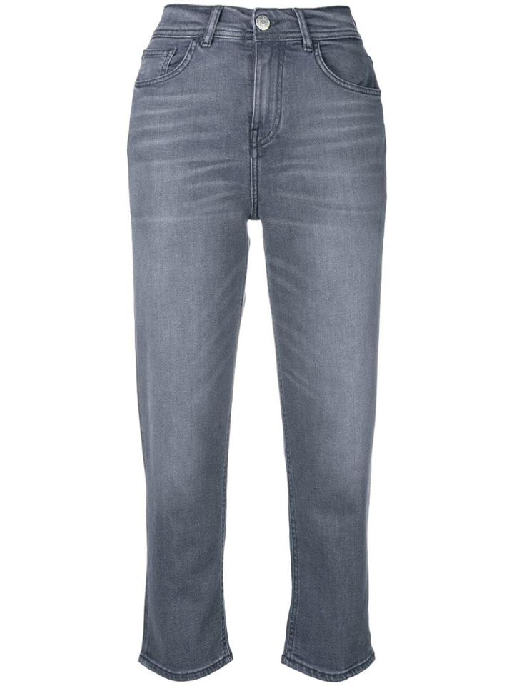 Haikure Straight Cropped Jeans - Grey