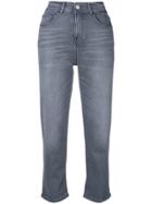 Haikure Straight Cropped Jeans - Grey