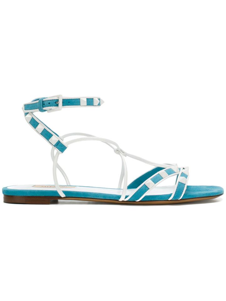 Valentino Vltn Valentino Garavani Free Rockstud Sandals - Blue