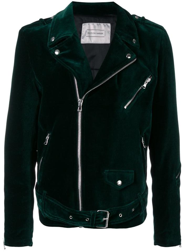 Route Des Garden Velvet Biker Jacket - Green