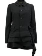 Comme Des Garçons Draped Flared Jacket, Women's, Size: Medium, Black, Polyester/cupro/wool