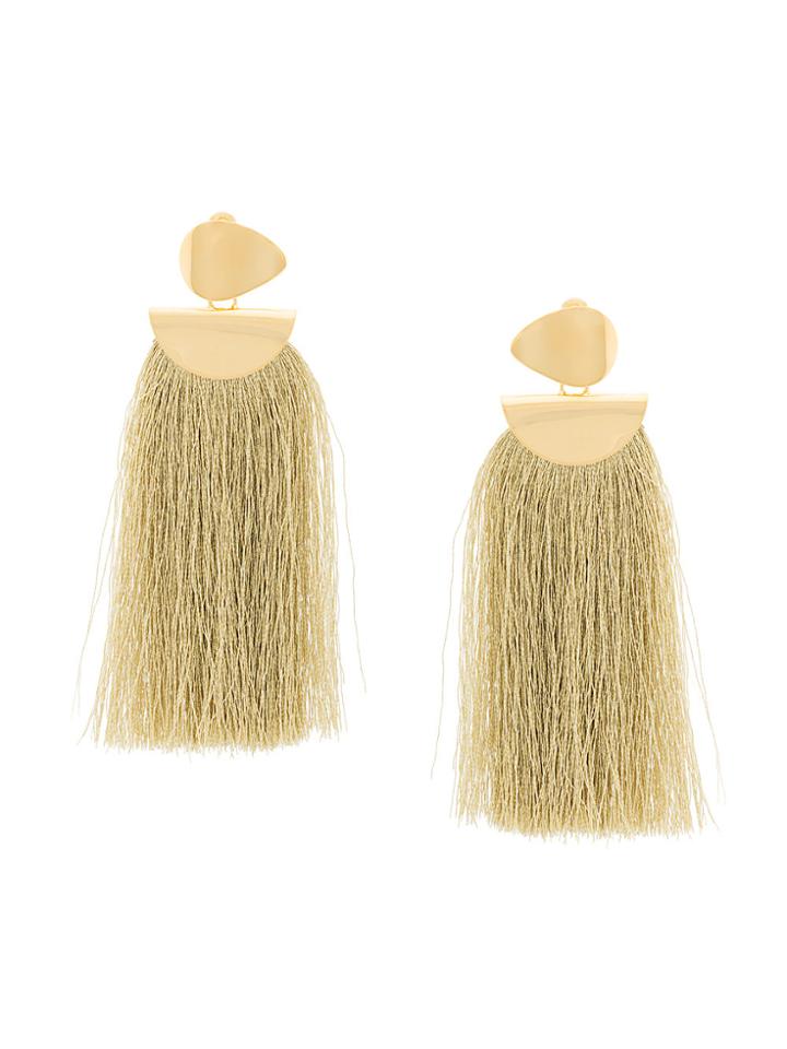 Lizzie Fortunato Jewels Crater Tassel Earrings - Yellow & Orange