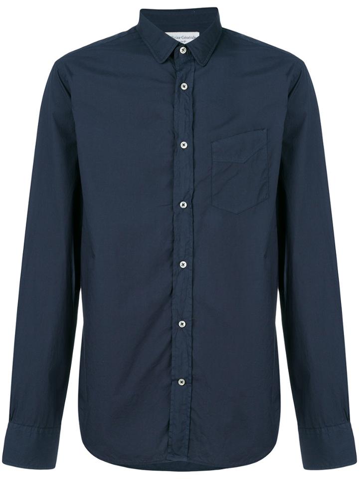 Officine Generale Long-sleeved Shirt - Blue