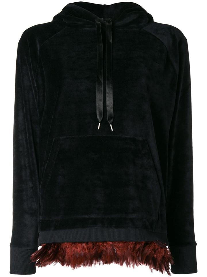 Maison Père Jersey Feathers Hoodie - Black