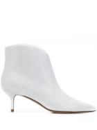 Francesco Russo Pointed Ankle Boots - White