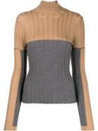 Lorena Antoniazzi Two Toned Superfine Cashmere Sweater - Brown
