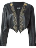 Versace Vintage Studded Cropped Jacket, Women's, Size: 42, Black