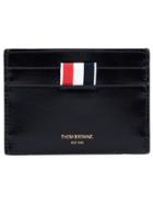 Thom Browne Credit Card Holder With Red, White Blue Printed Stripe In