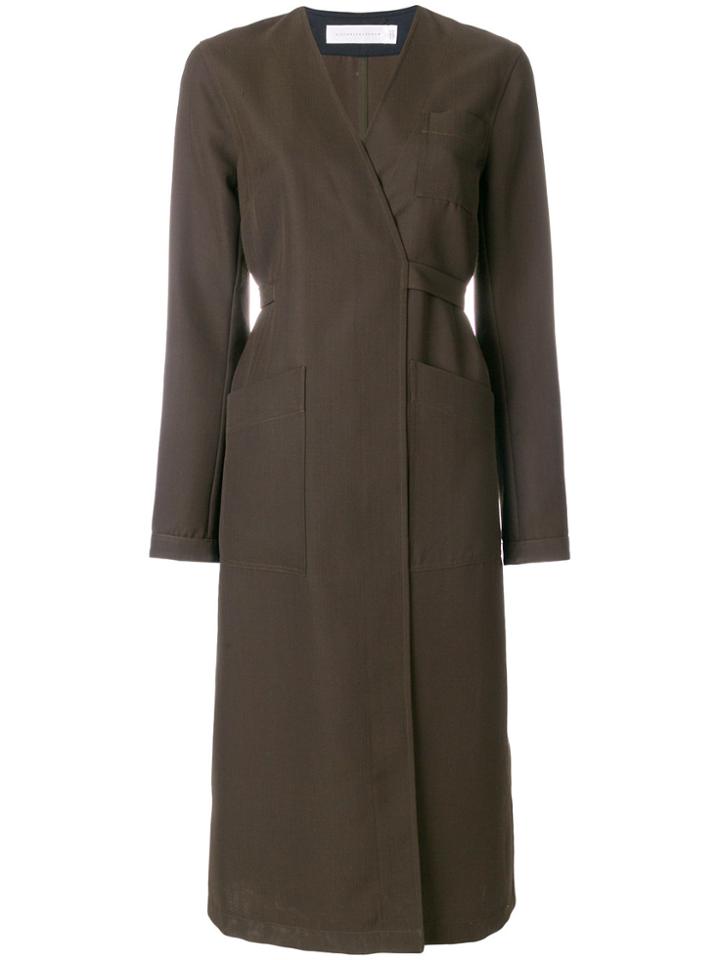 Victoria Beckham Belted Coat - Green
