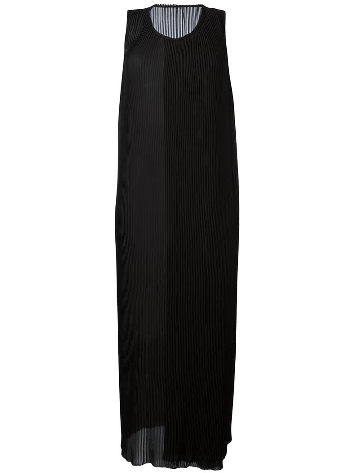 Masnada Pleated Shift Dress, Women's, Size: Medium, Black, Viscose