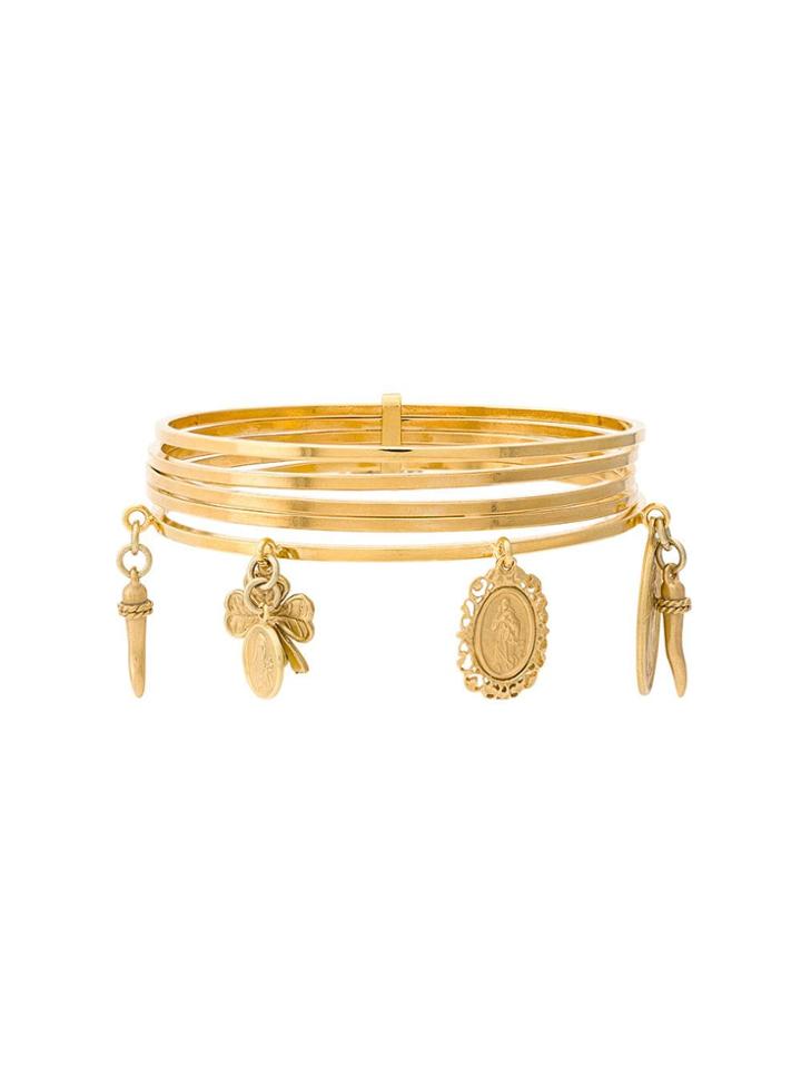 Dolce & Gabbana Pendant Cuff Bracelet - Gold