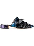Agl Sequinned Slip-on Mules - Blue