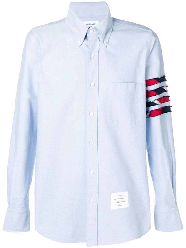 Thom Browne 4-bar Center-back Stripe Oxford - Blue