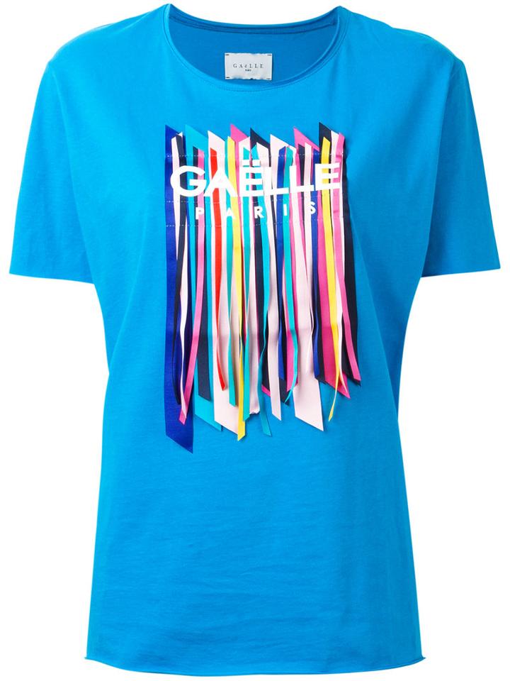 Gaelle Bonheur Embellished T-shirt, Women's, Size: Ii, Blue, Cotton