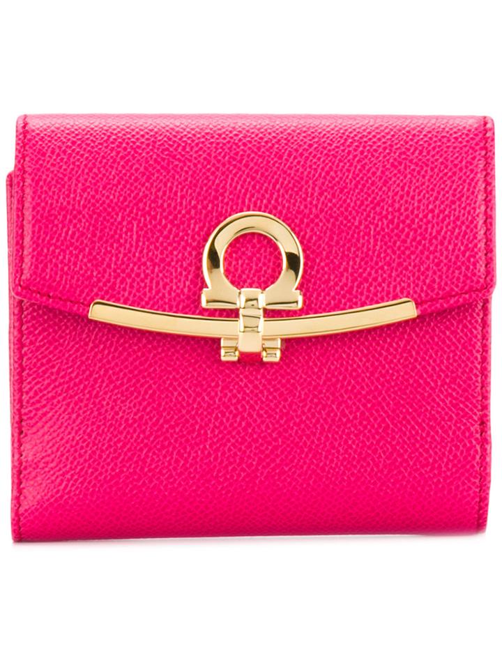 Salvatore Ferragamo Gancio Clasp Wallet - Pink & Purple