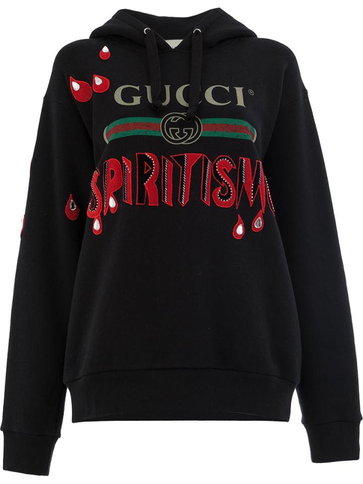 Gucci Spiritismo Logo Hoodie - Black