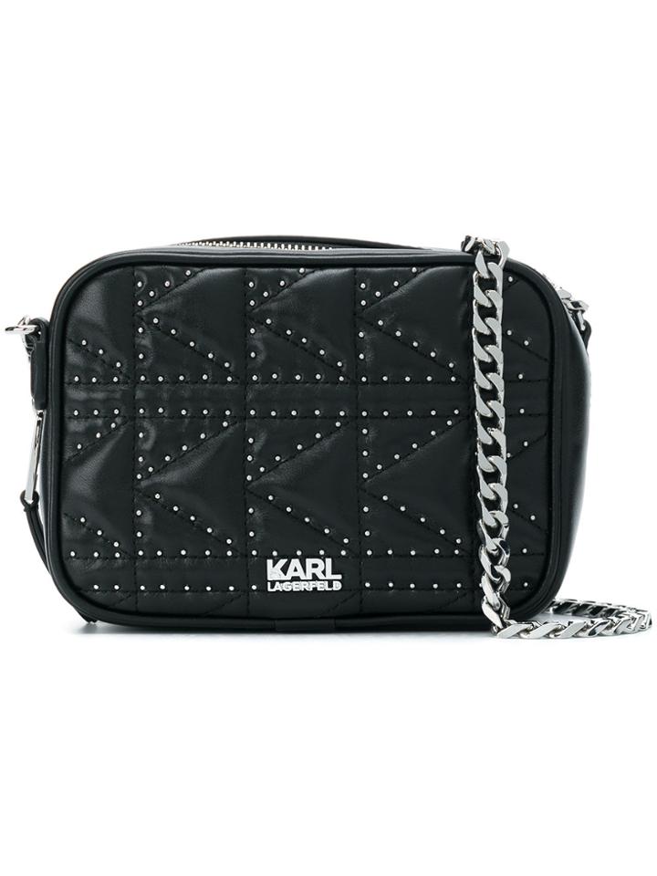 Karl Lagerfeld K/klassik Quilted Stud Camera Bag - Black