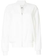 Goen.j Lace-trimmed Bomber Jacket - White