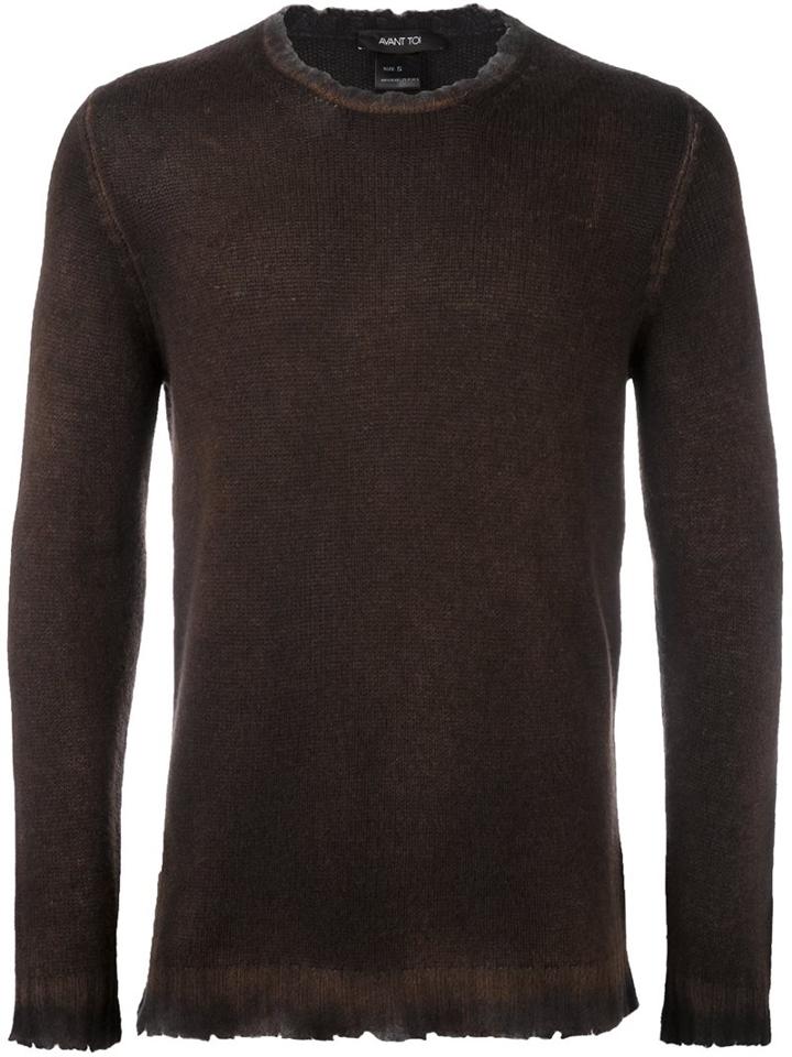 Avant Toi Classic Jumper, Men's, Size: Medium, Brown, Cashmere/merino