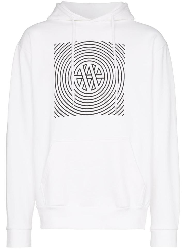 Vyner Articles Trance Logo Print Hoodie - White